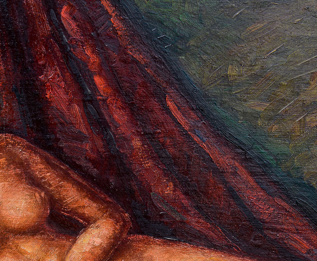 Nazareno Angelletti, dipinto di donna nuda, olio su tela, 1973 6