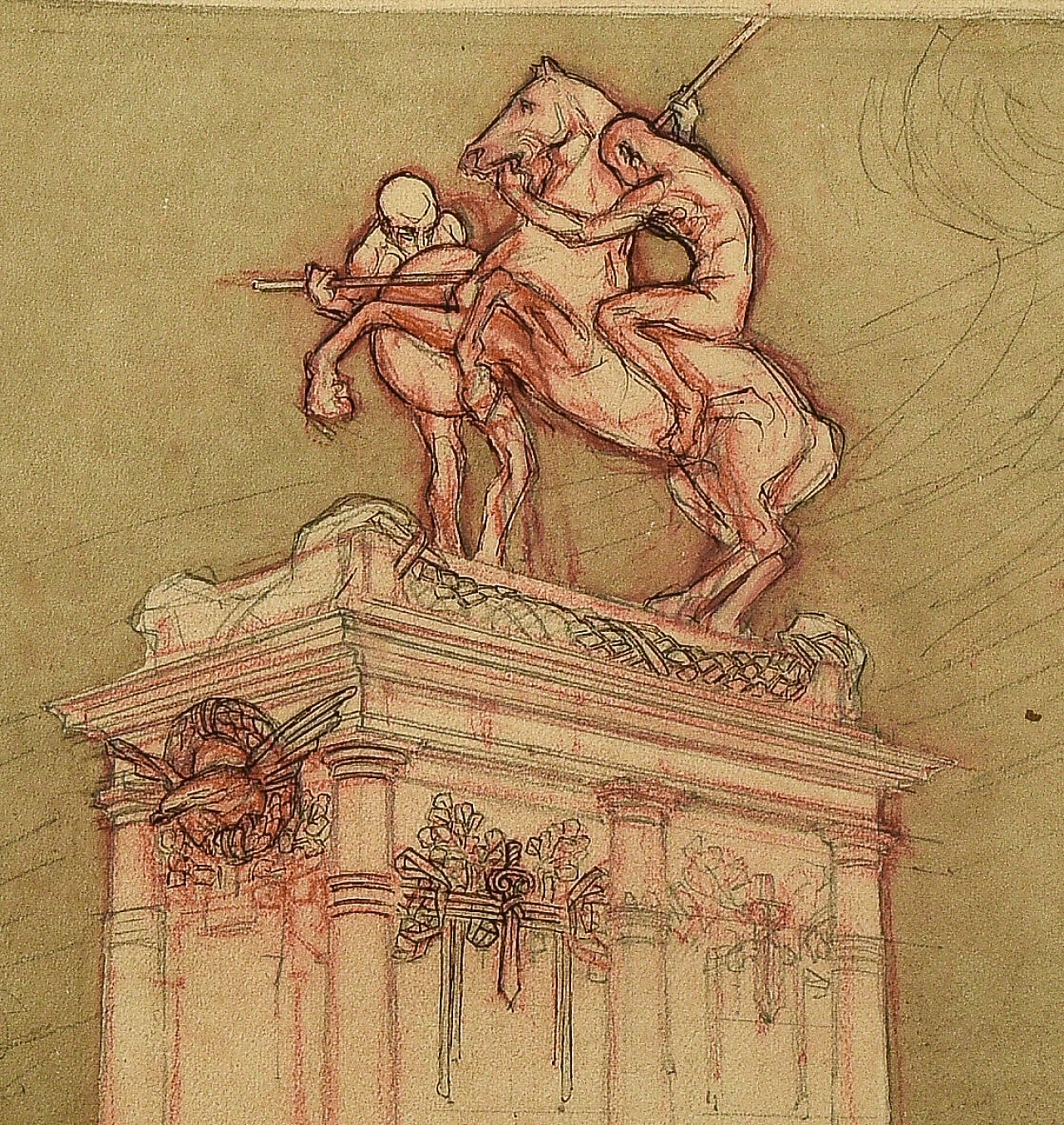 Disegno accademico, tecnica mista, anni '30 2