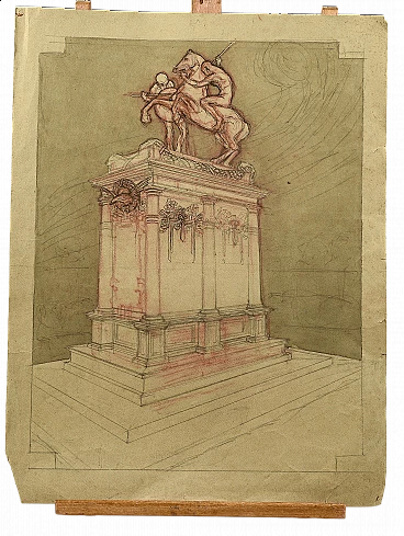 Academic drawing, mixed media, 1930s