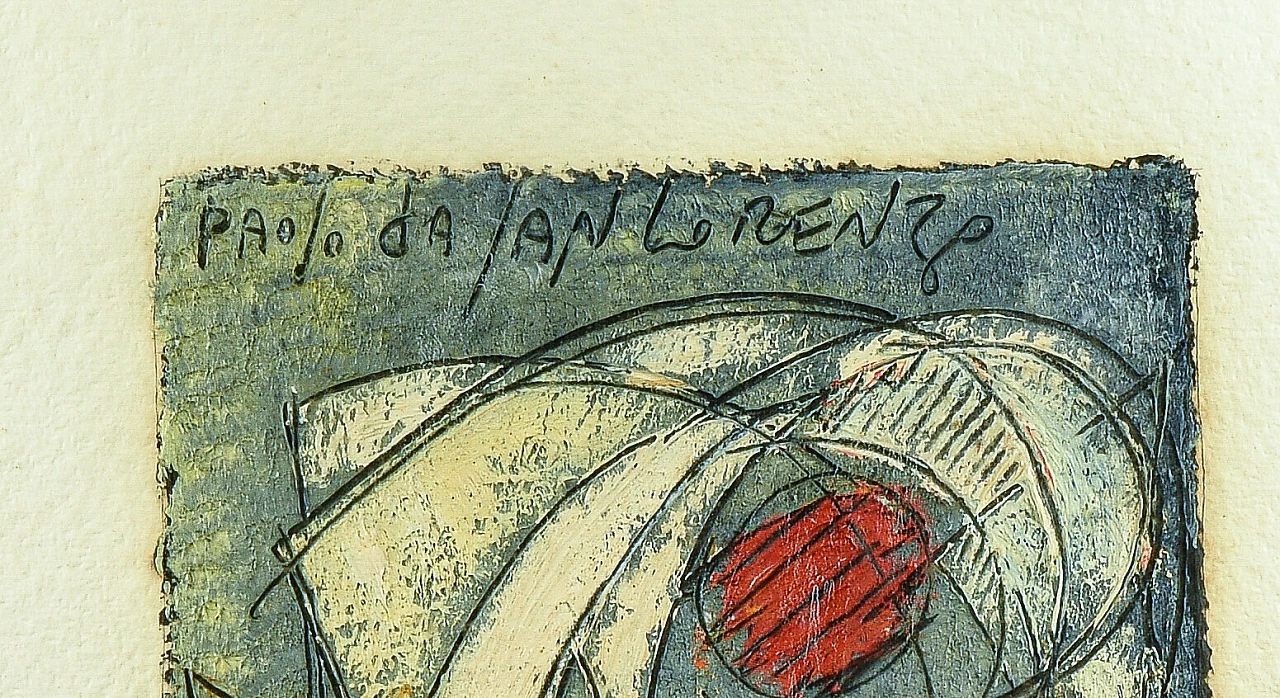 Paolo da San Lorenzo, Informale, olio su carta, 1989 4