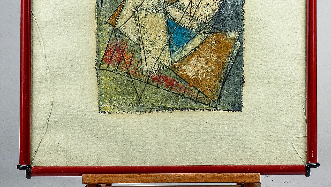 Paolo da San Lorenzo, Informale, olio su carta, 1989 7