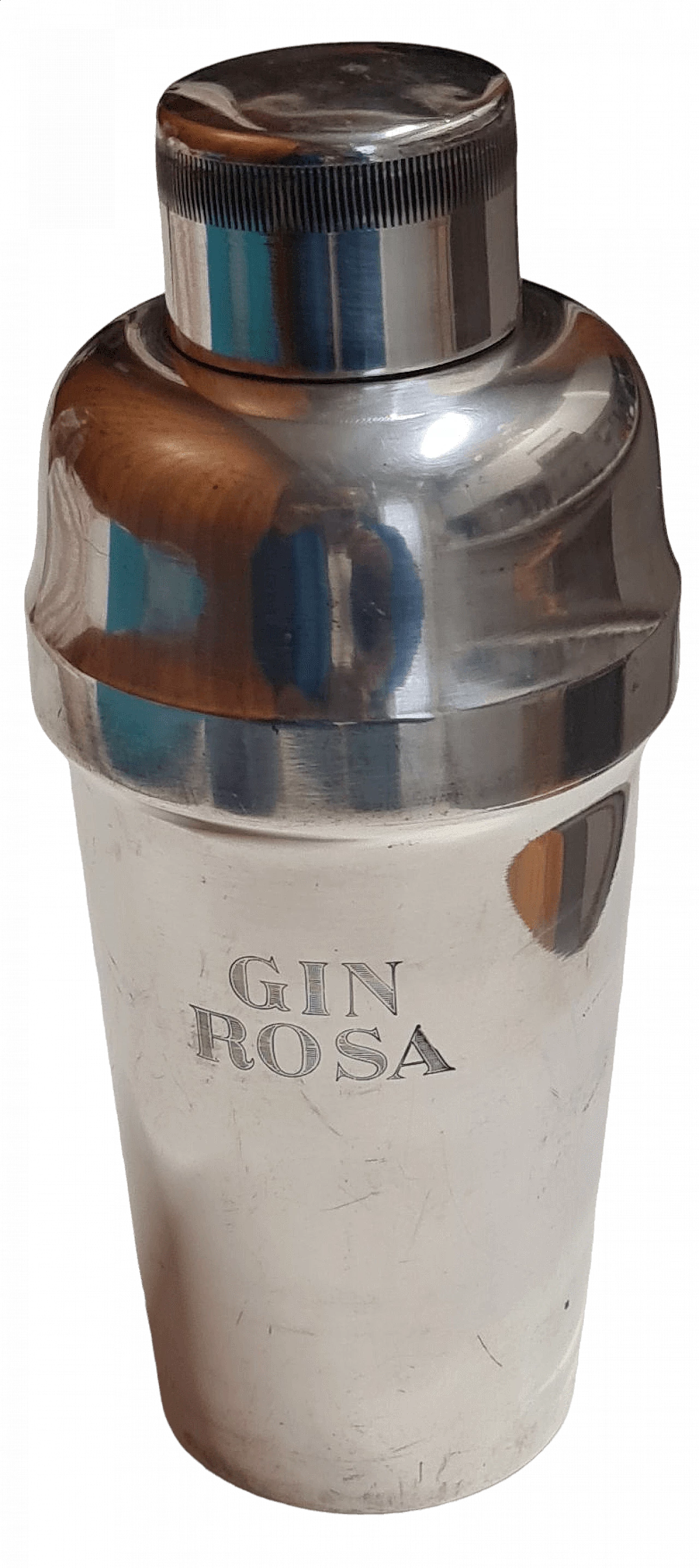 Shaker in ottone placcato argento di Broggi per Ginrosa, anni '60 8