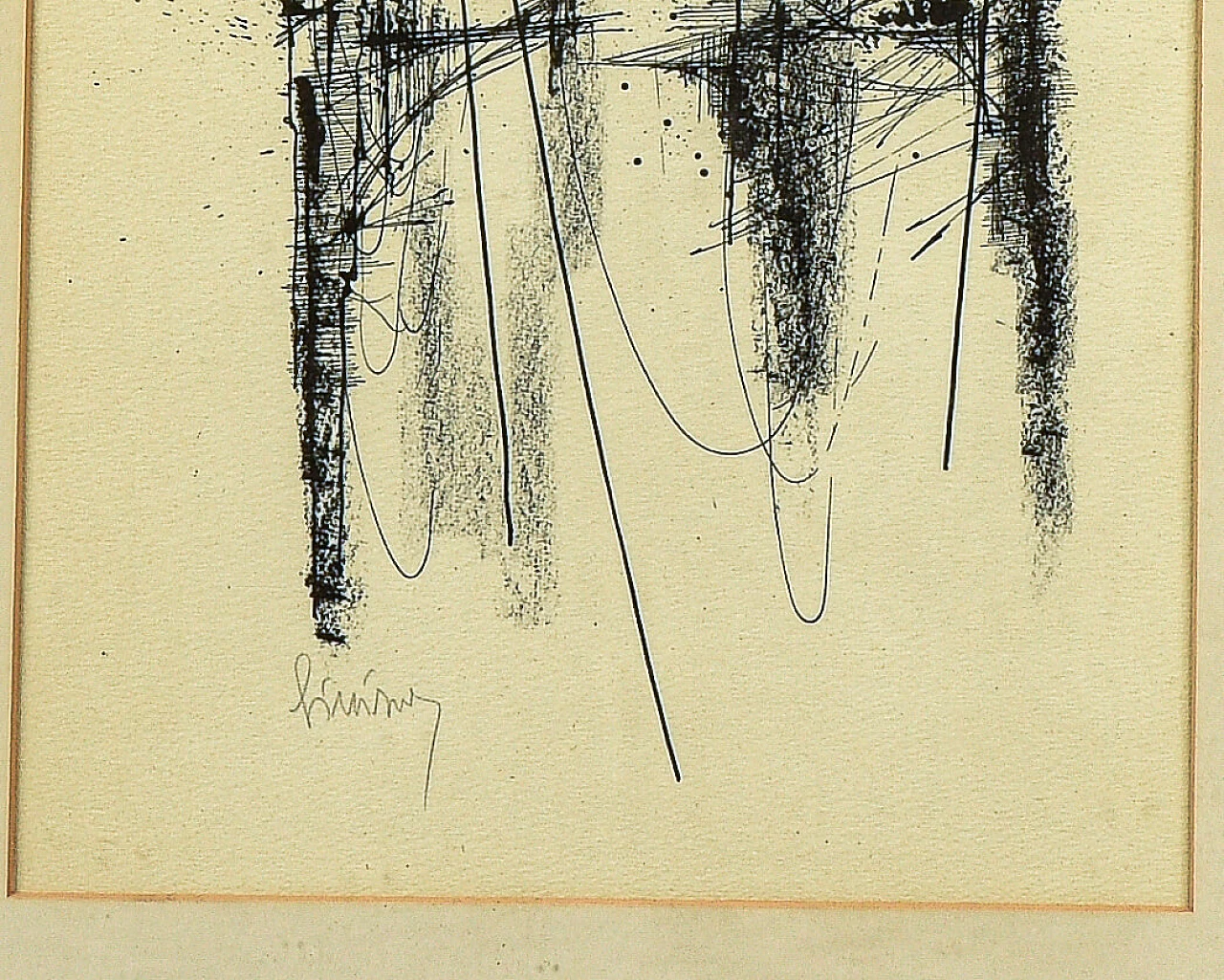 Ink on paper painting, 1960s 4