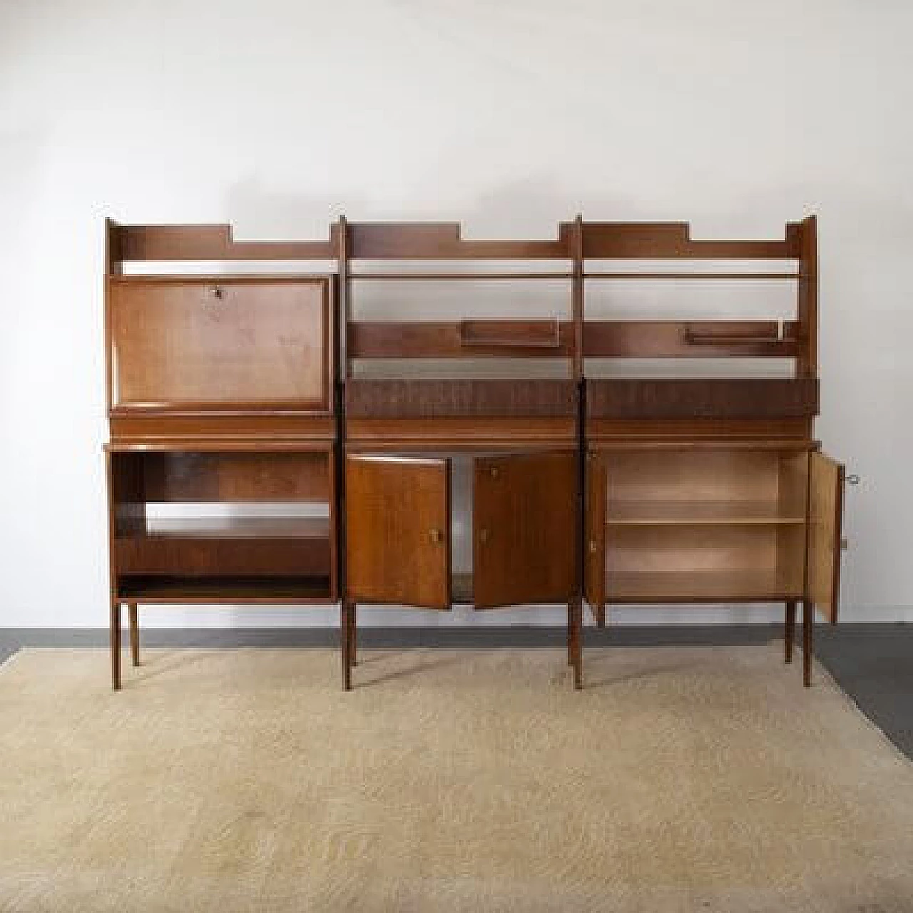 Libreria in legno attribuita a Gio Ponti, anni '50 10
