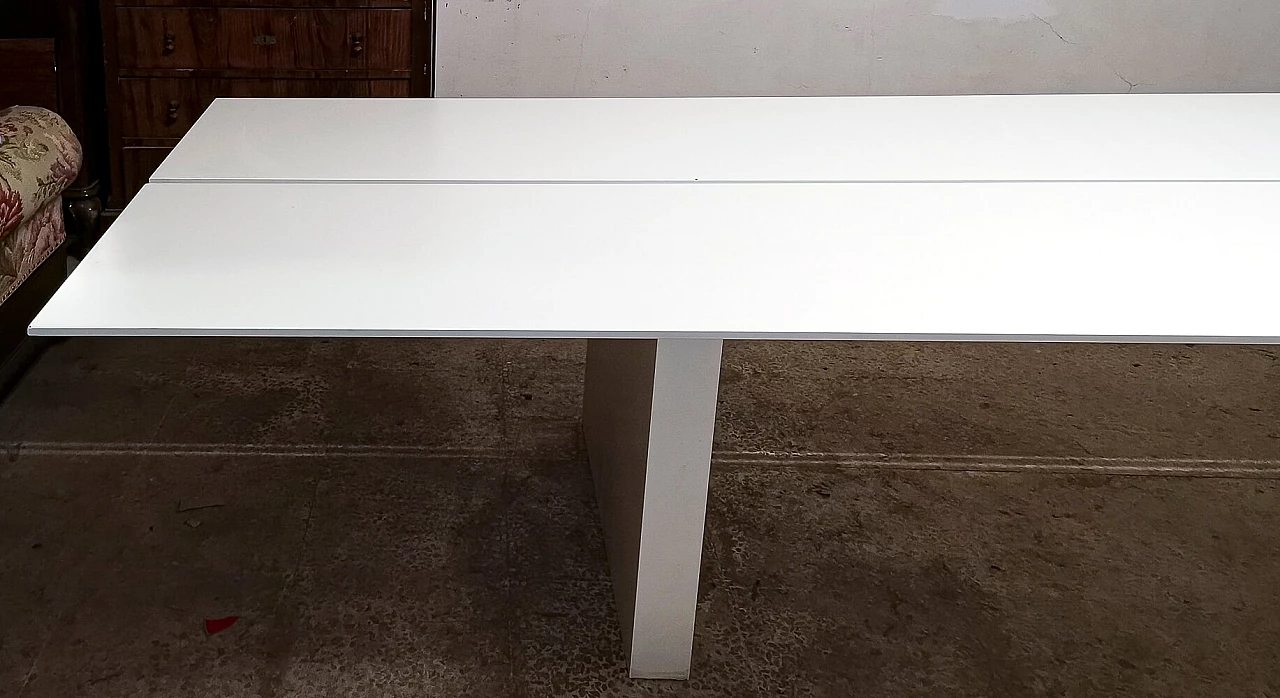 White lacquered wooden table, 1990s 2