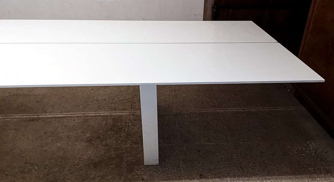 White lacquered wooden table, 1990s 3