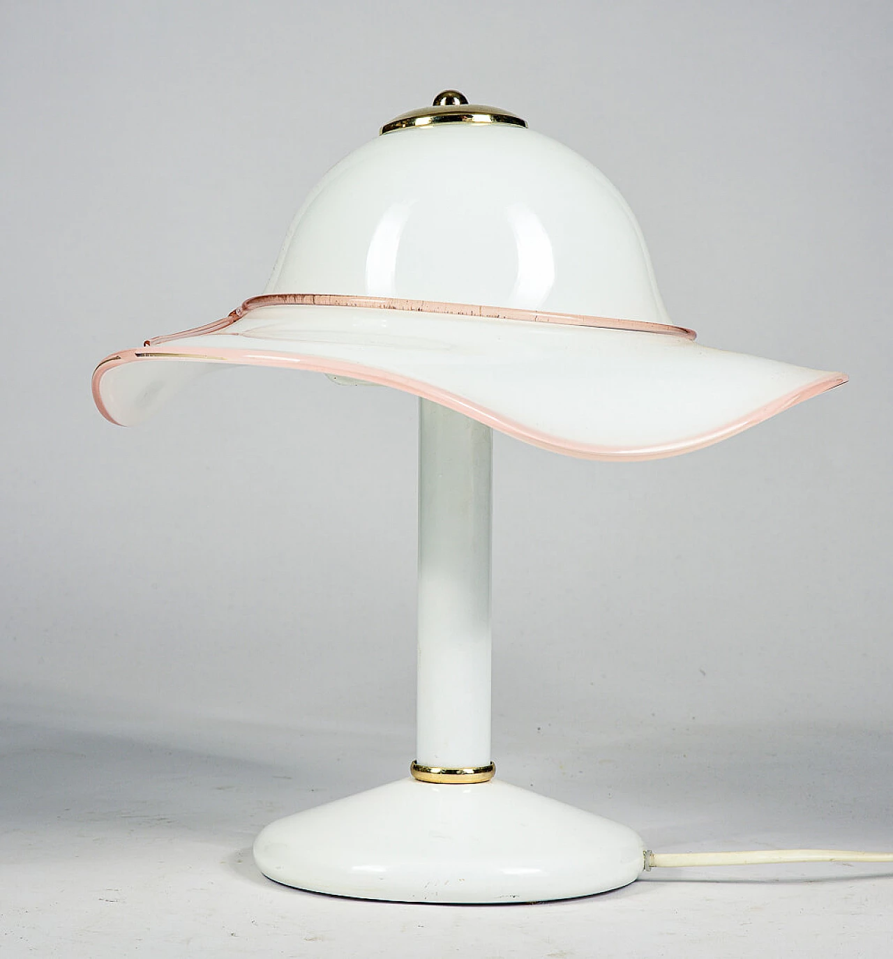 Lampada da tavolo in vetro di Murano a forma di cappello per Tiffany, anni '70 2