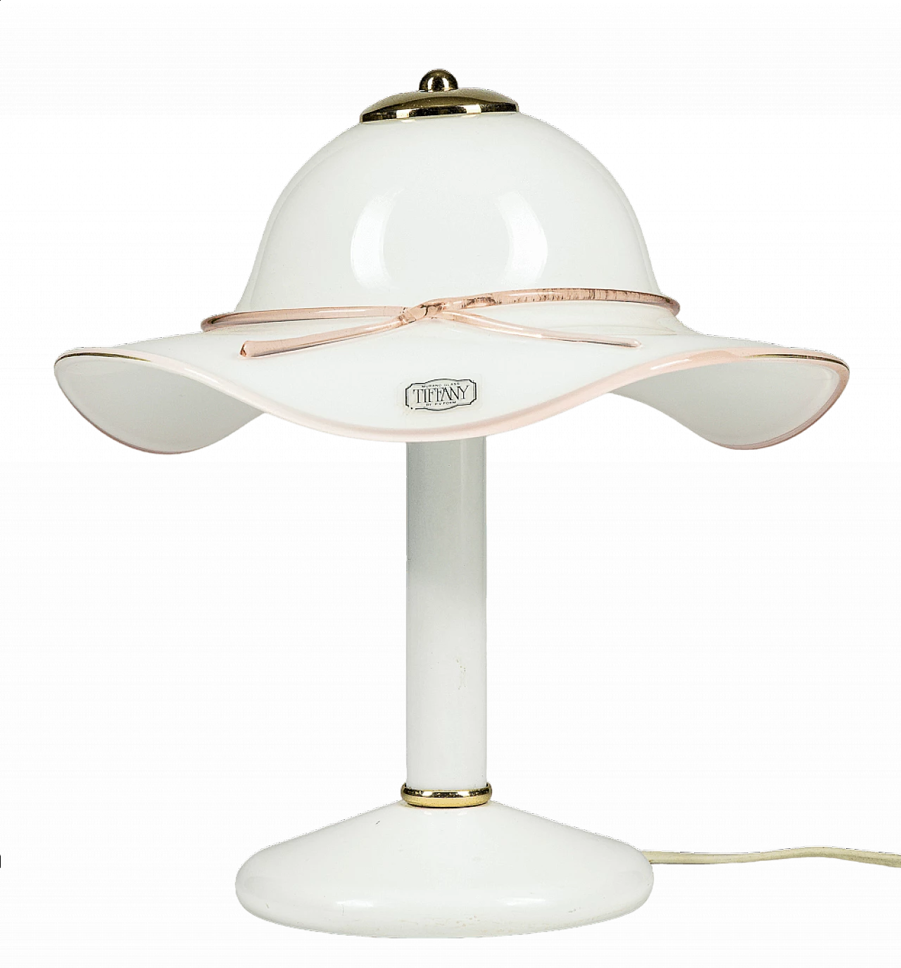 Lampada da tavolo in vetro di Murano a forma di cappello per Tiffany, anni '70 8