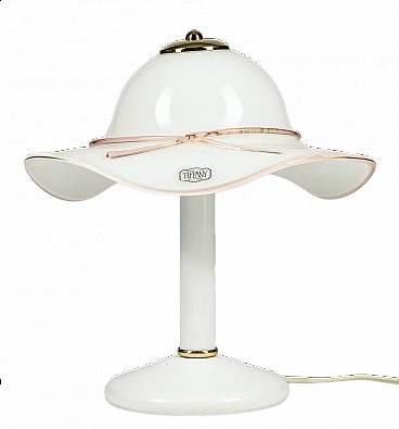 Lampada da tavolo in vetro di Murano a forma di cappello per Tiffany, anni '70