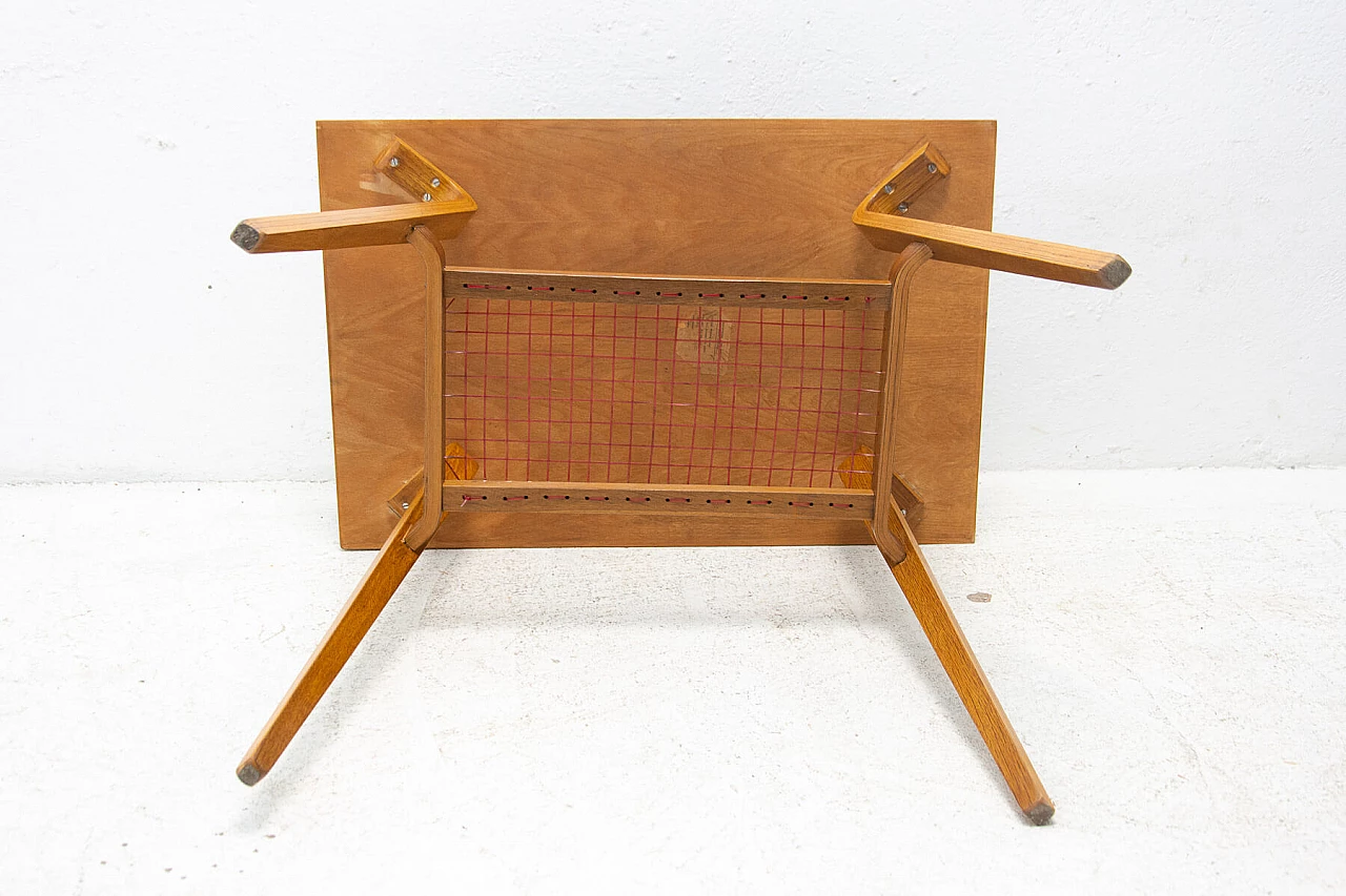 Oak coffee table by Drevopodnik Holesov, 1970s 10