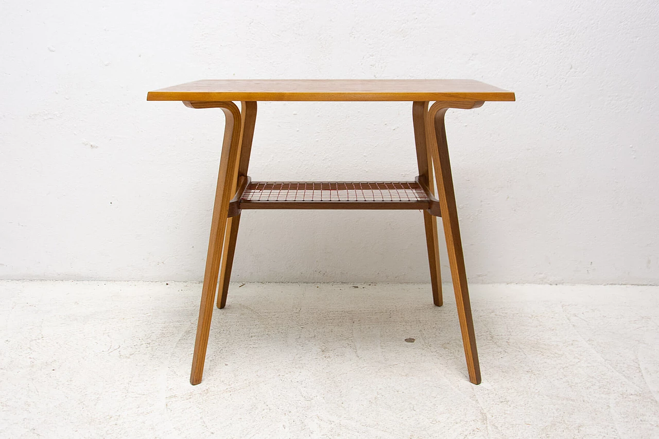 Oak coffee table by Drevopodnik Holesov, 1970s 12