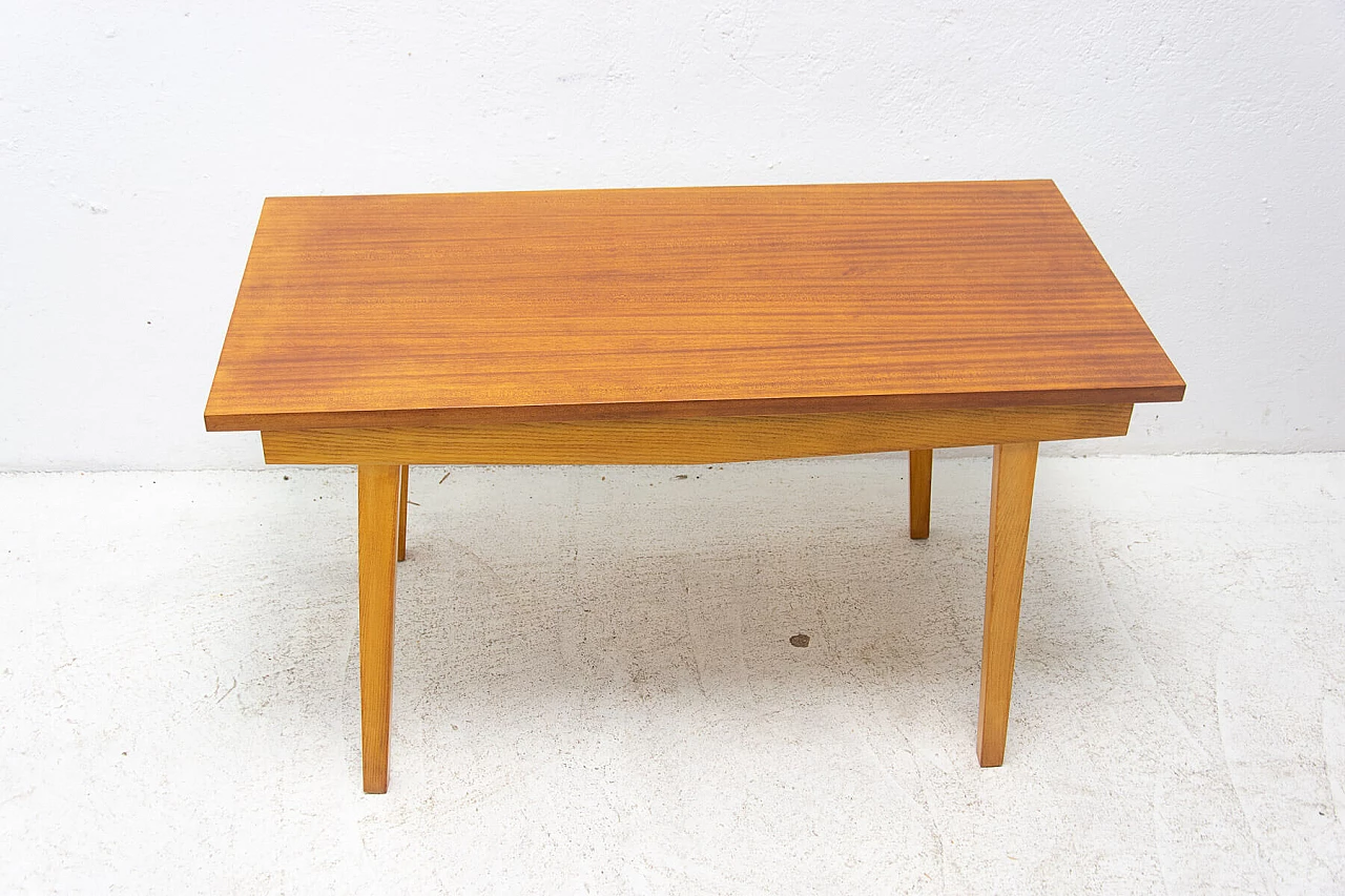 Beech and mahogany centre table, 1960s 4