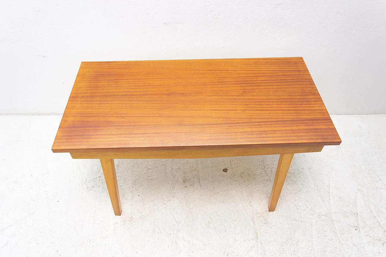 Beech and mahogany centre table, 1960s 5