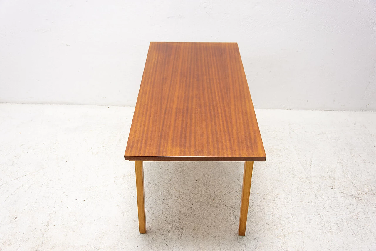 Beech and mahogany centre table, 1960s 6