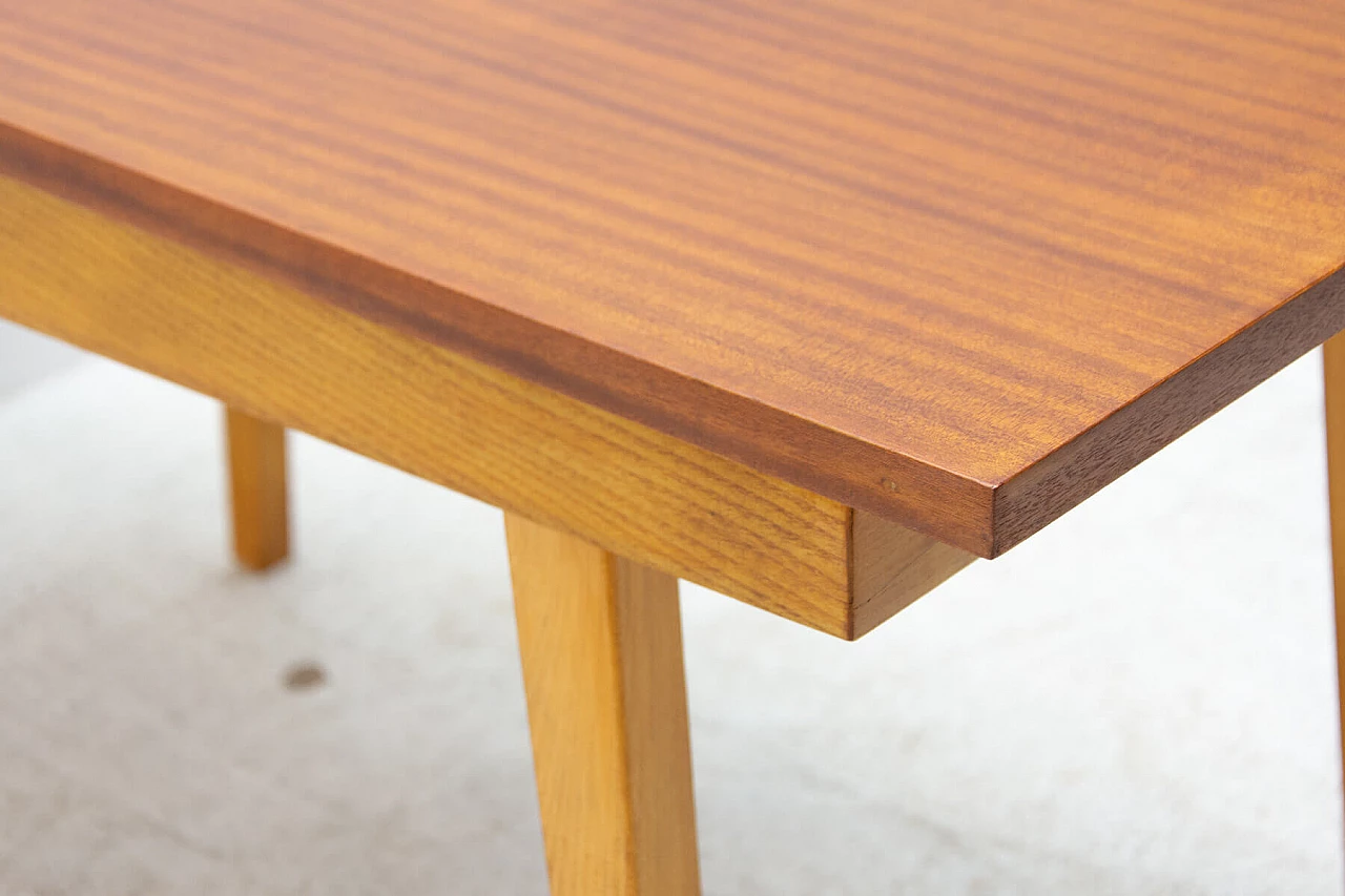 Beech and mahogany centre table, 1960s 8