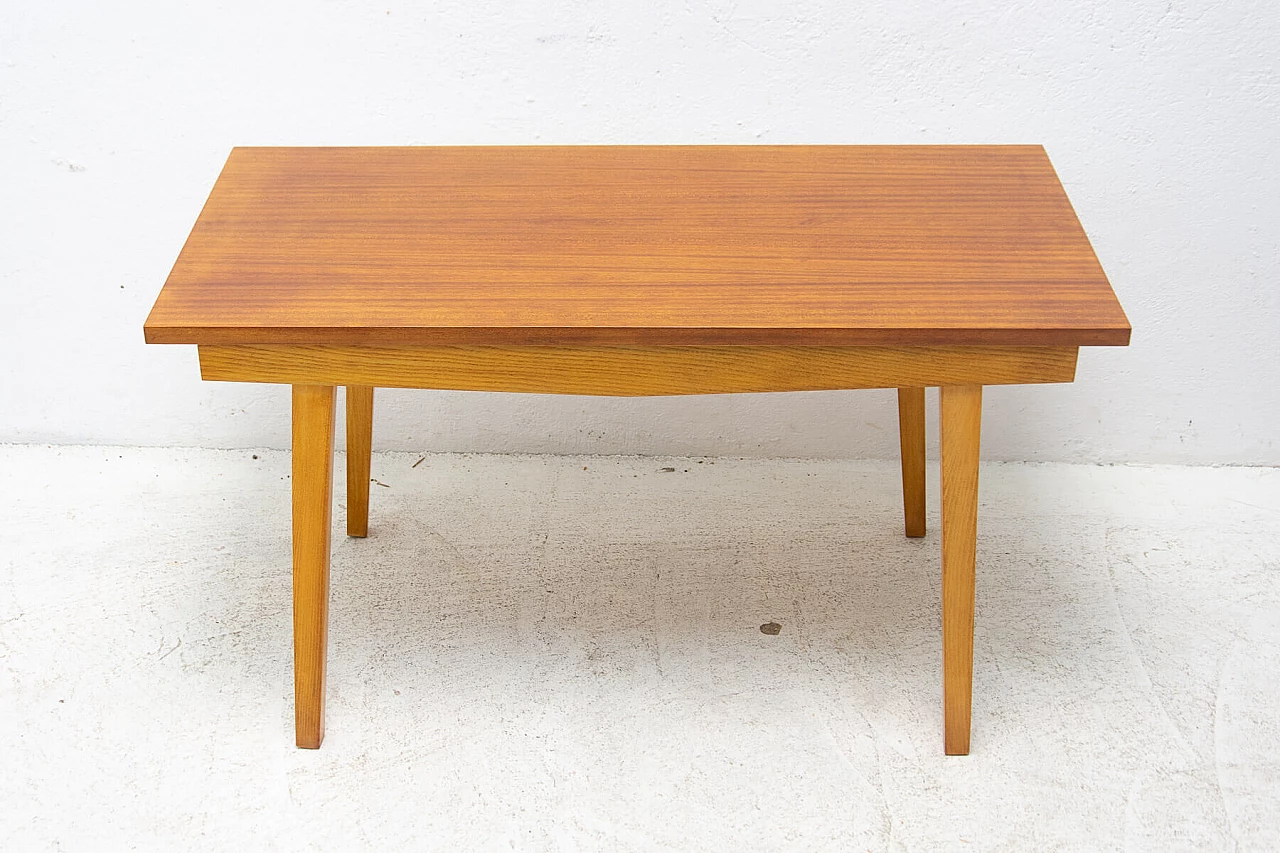 Beech and mahogany centre table, 1960s 12