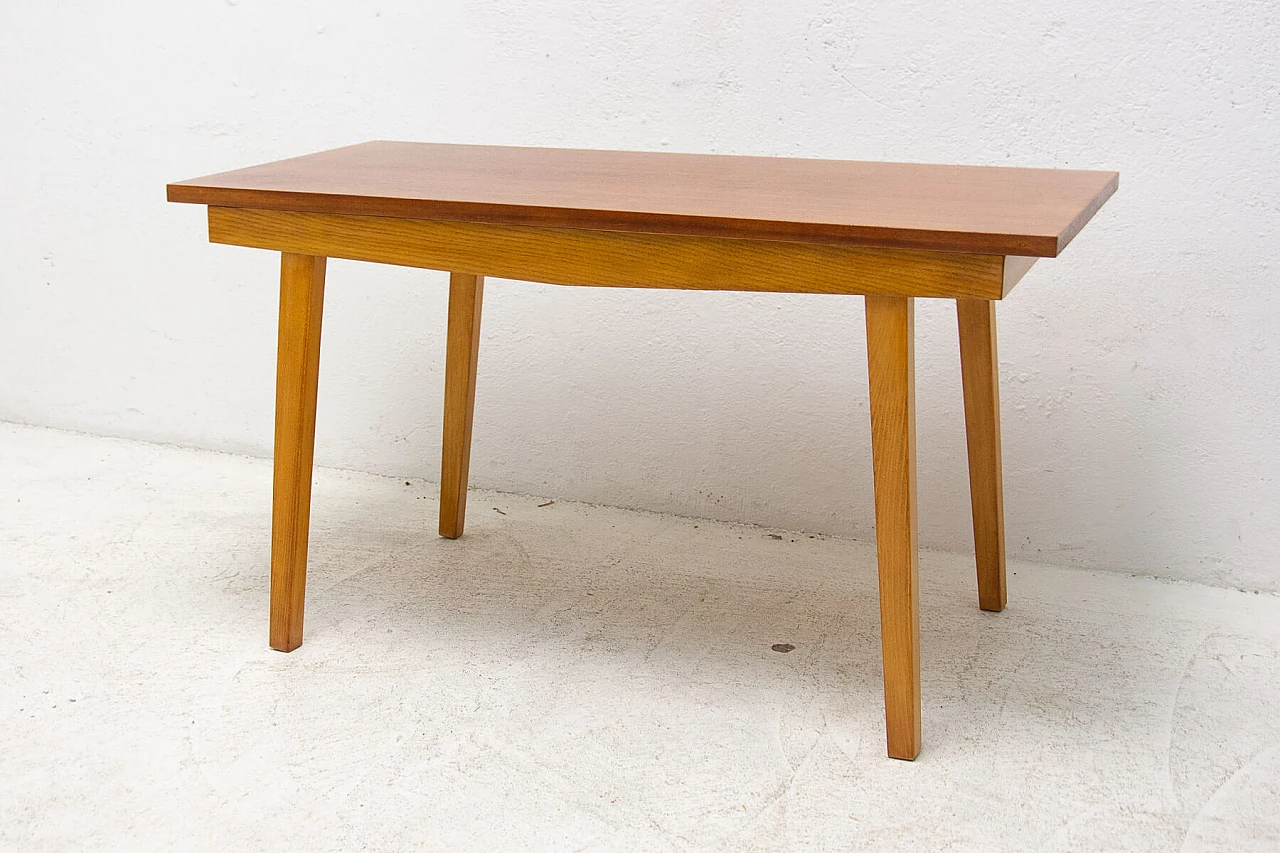 Beech and mahogany centre table, 1960s 13