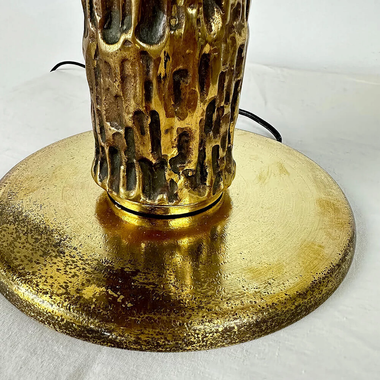 Brass table lamp by Luciano Frigerio, 1970s 2