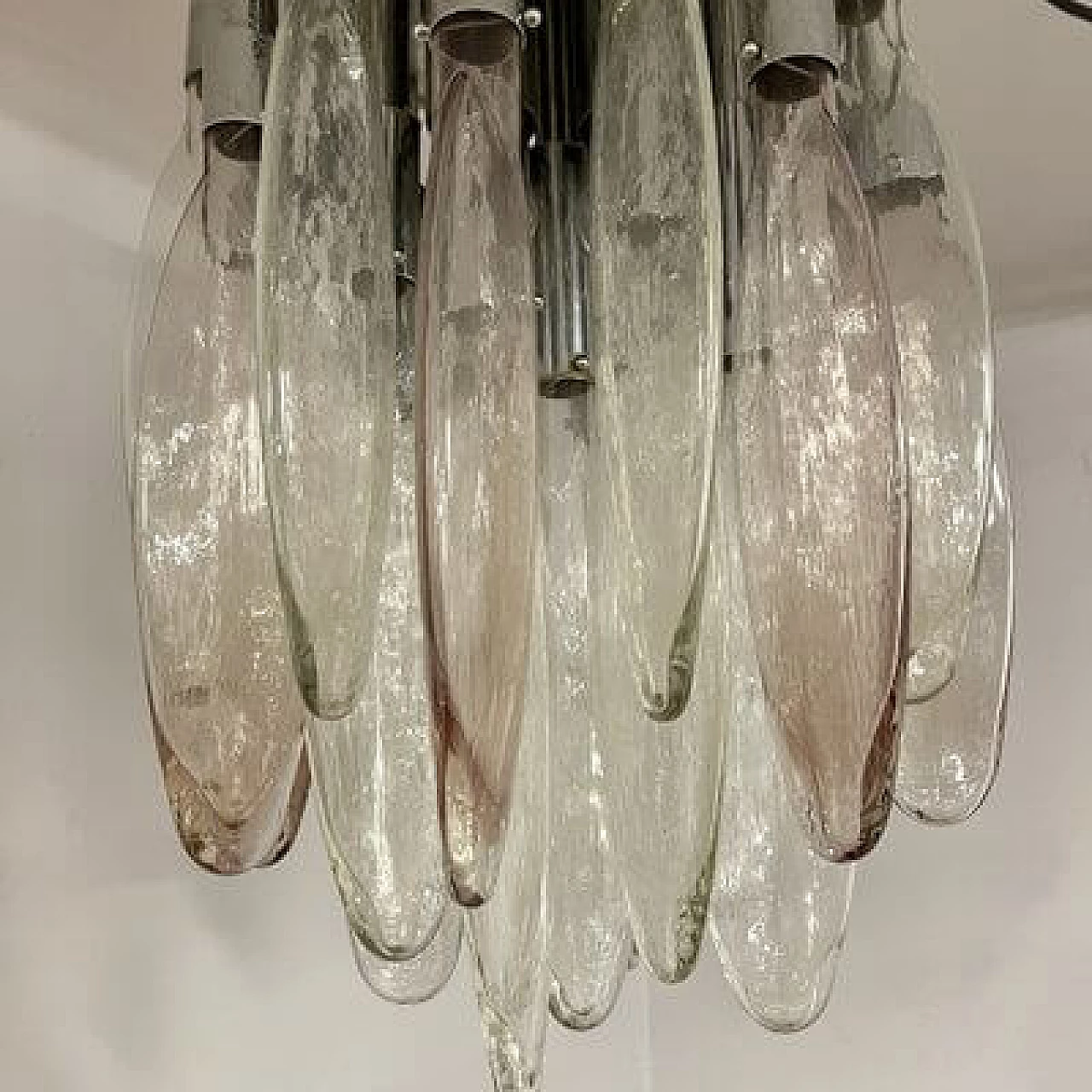 Murano glass cascade chandelier by Mazzega, 1970s 20