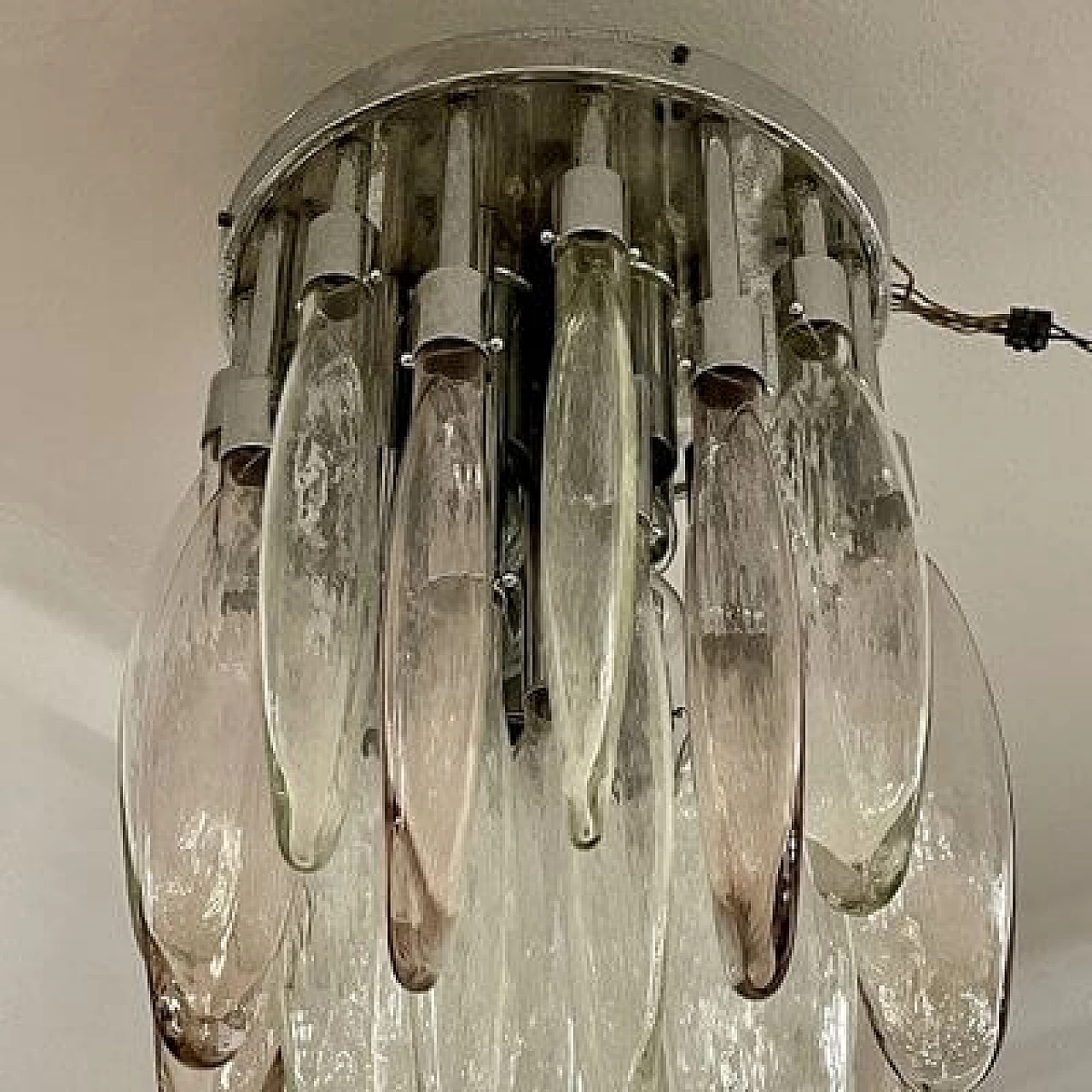 Murano glass cascade chandelier by Mazzega, 1970s 24