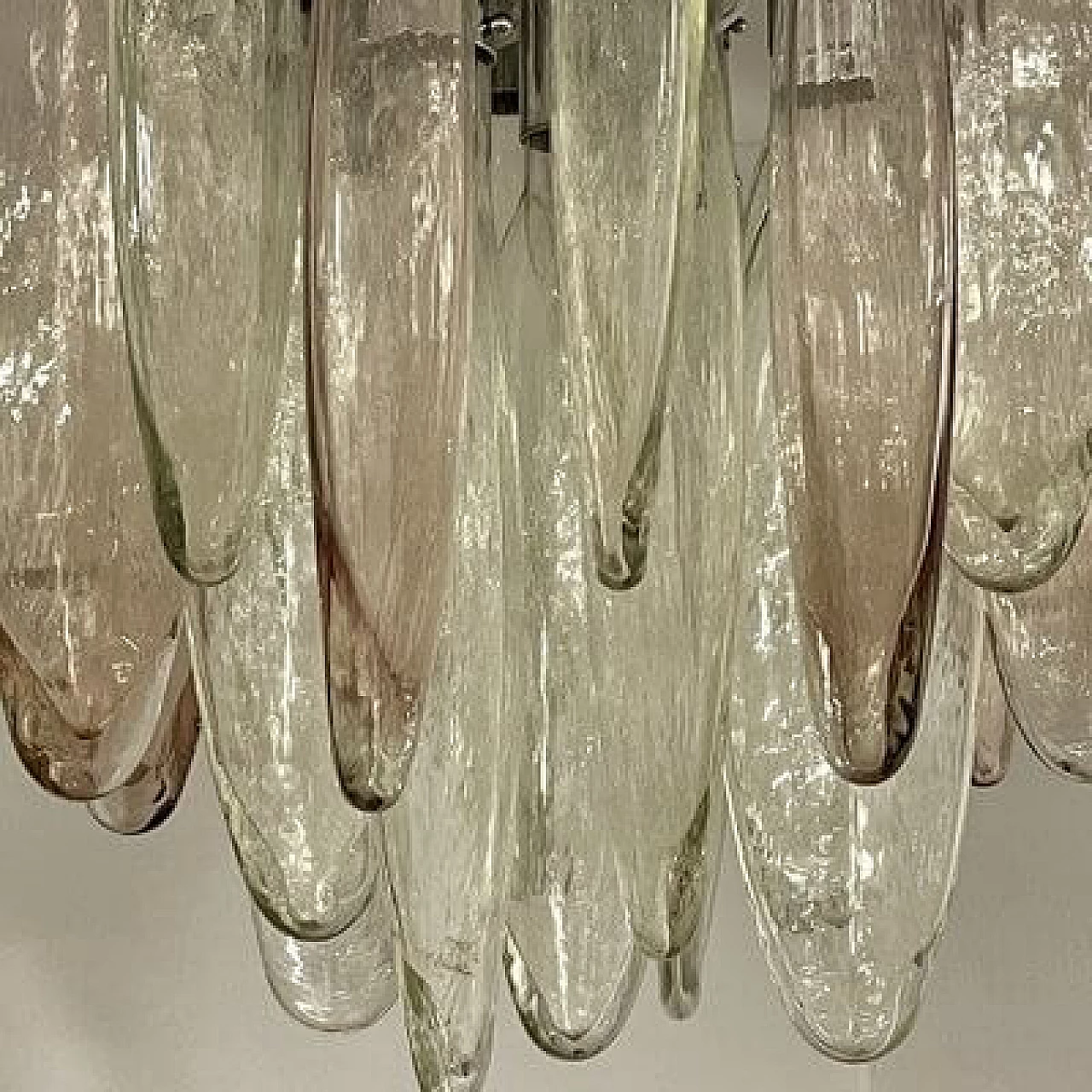 Murano glass cascade chandelier by Mazzega, 1970s 26