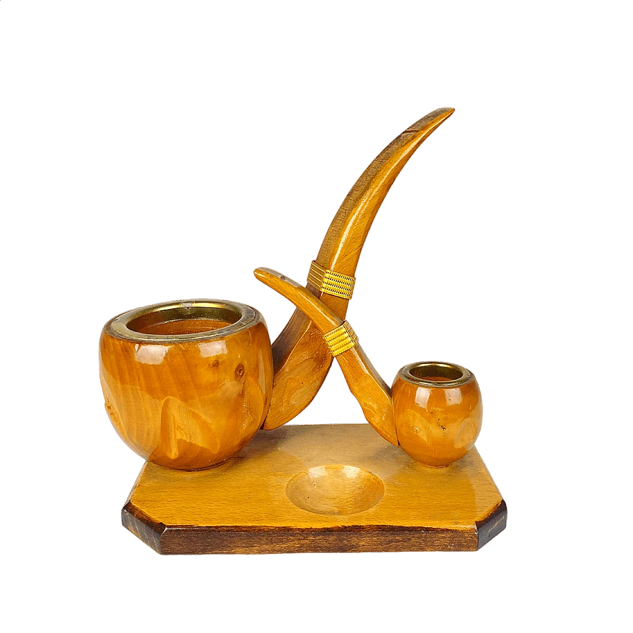 Pipe-shaped pen holder and ashtray by Aldo Tura 8