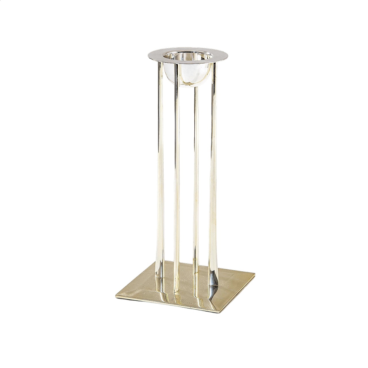 Silver-plated metal Cranston candlestick by Charles Rennie Mackintosh for Sabattini, 1984 7