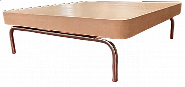 Camaleo coffee table by Giorgetti in maple and metal, 1980s