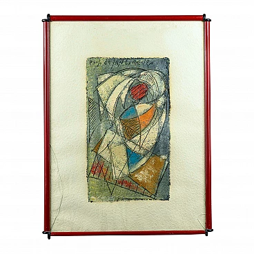 Paolo da San Lorenzo, Informal, oil on paper, 1989