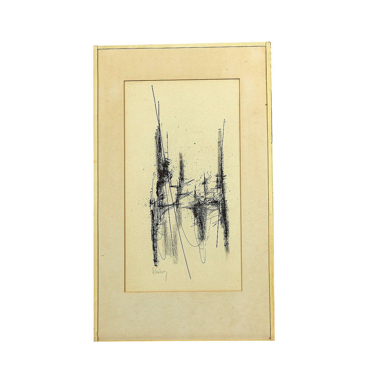 Ink on paper painting, 1960s 8