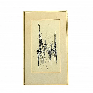 Ink on paper painting, 1960s