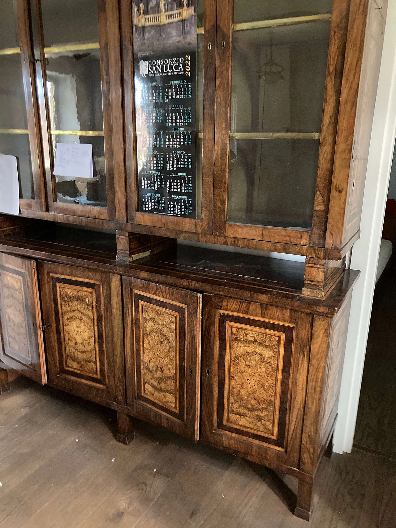 Coppia di librerie Restaurazione con vetrine, '800 3