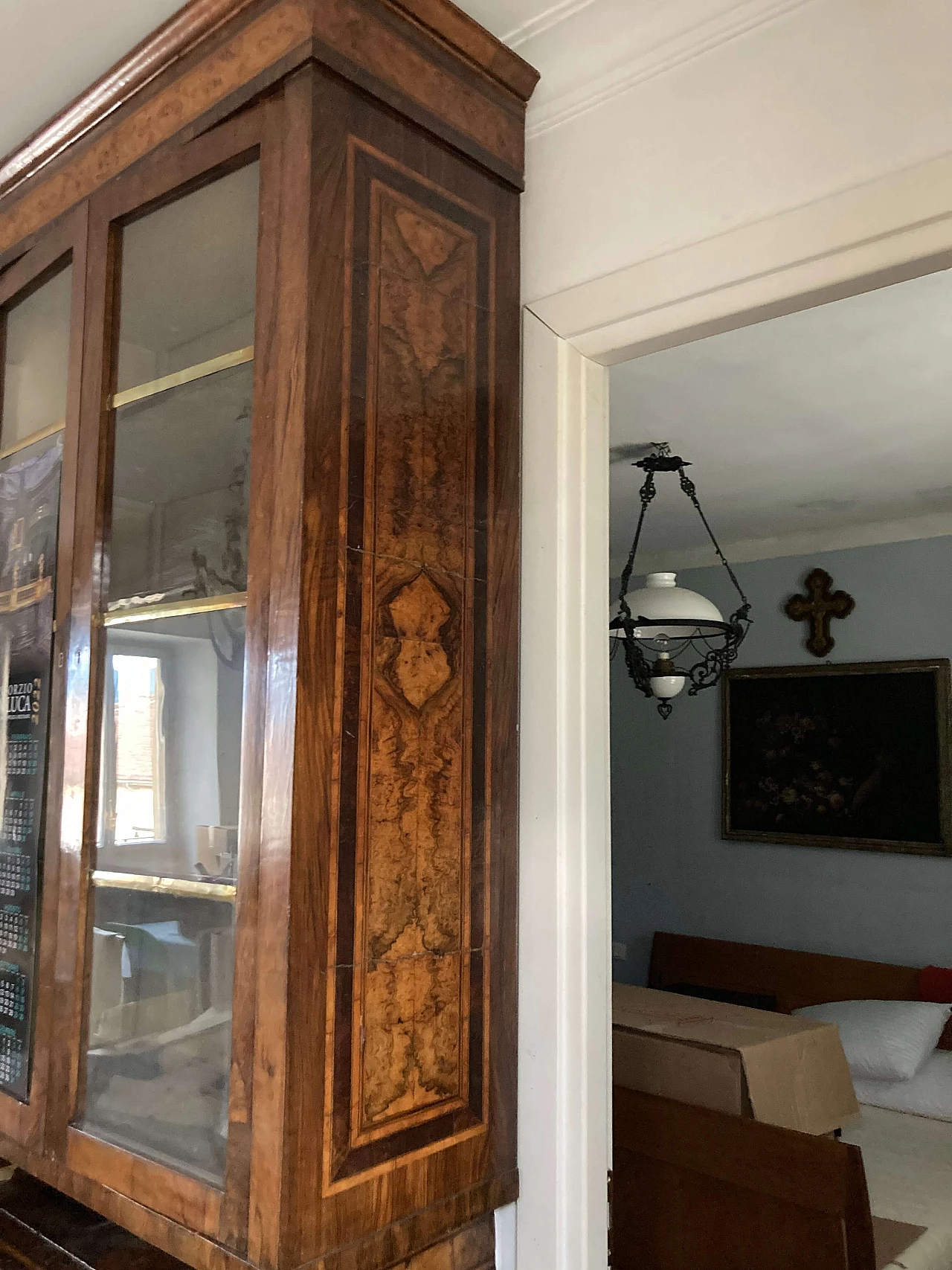 Coppia di librerie Restaurazione con vetrine, '800 4