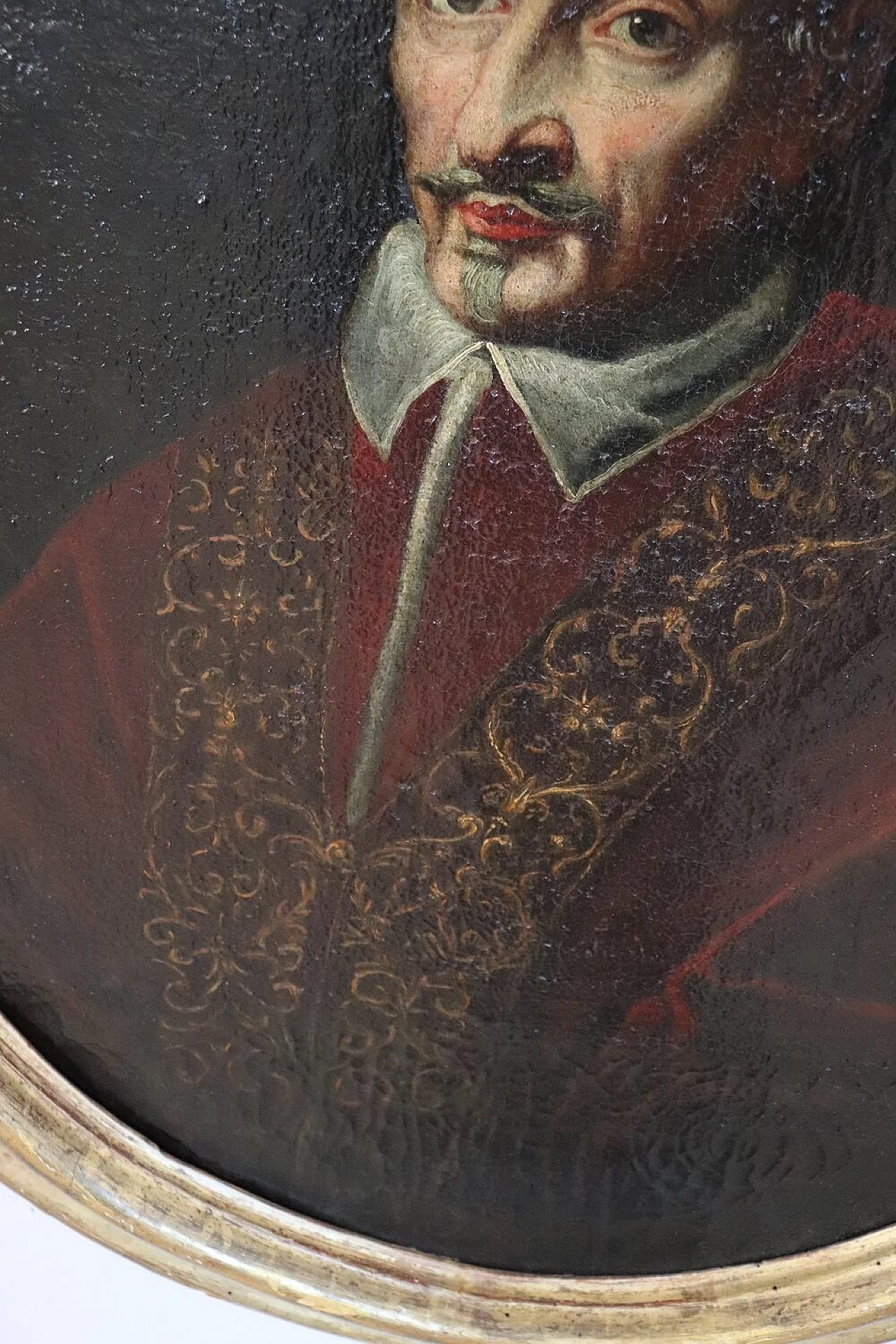 Dipinto di ritratto di Papa Clemente IX, olio su tela, '600 8