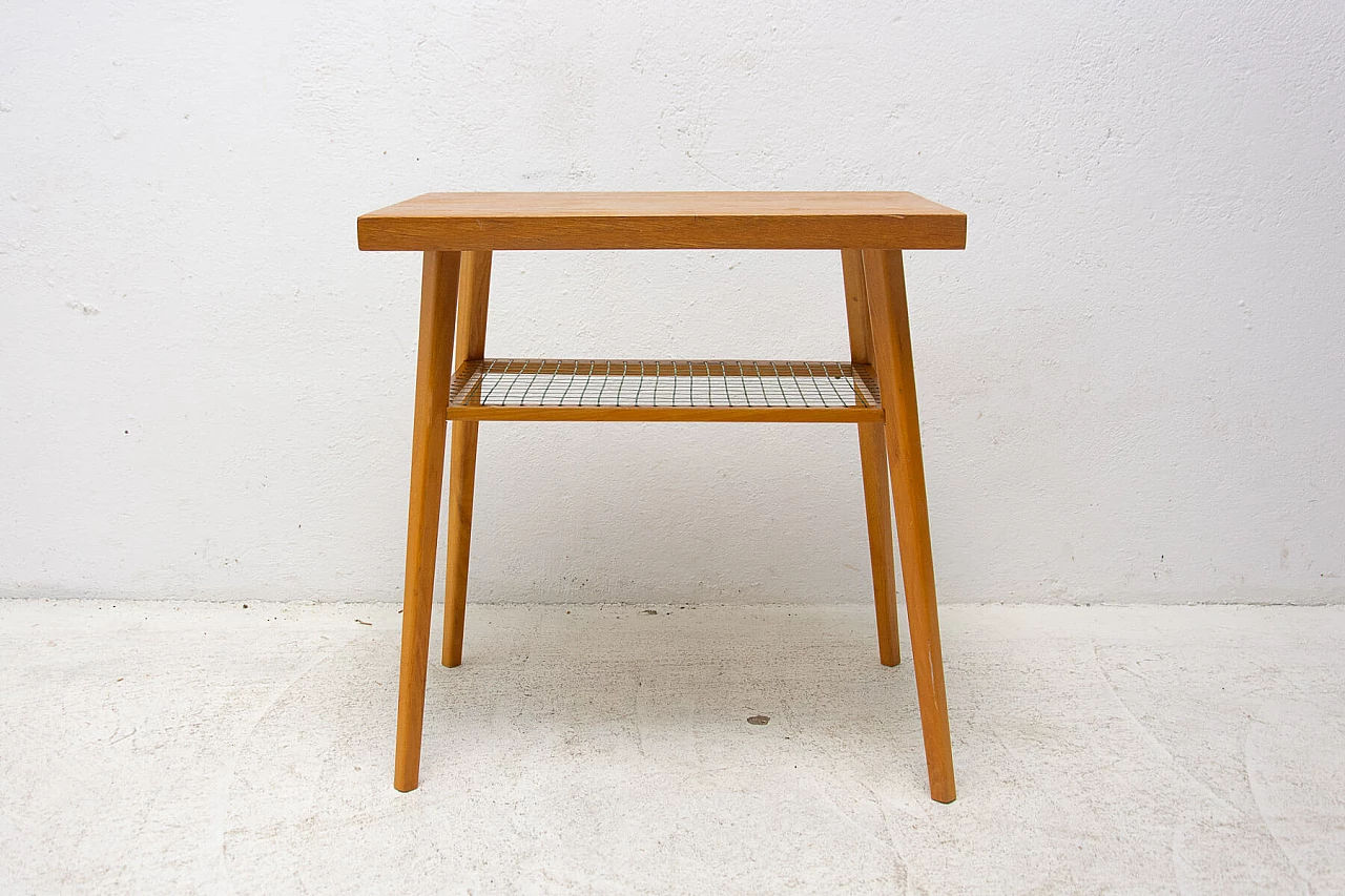 Oak coffee table for Drevopodnik Holesov, 1960s 12