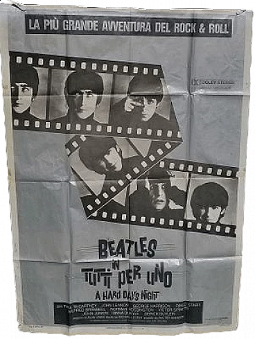 Grande poster dei Beatles A Hard Day's Night, 1982