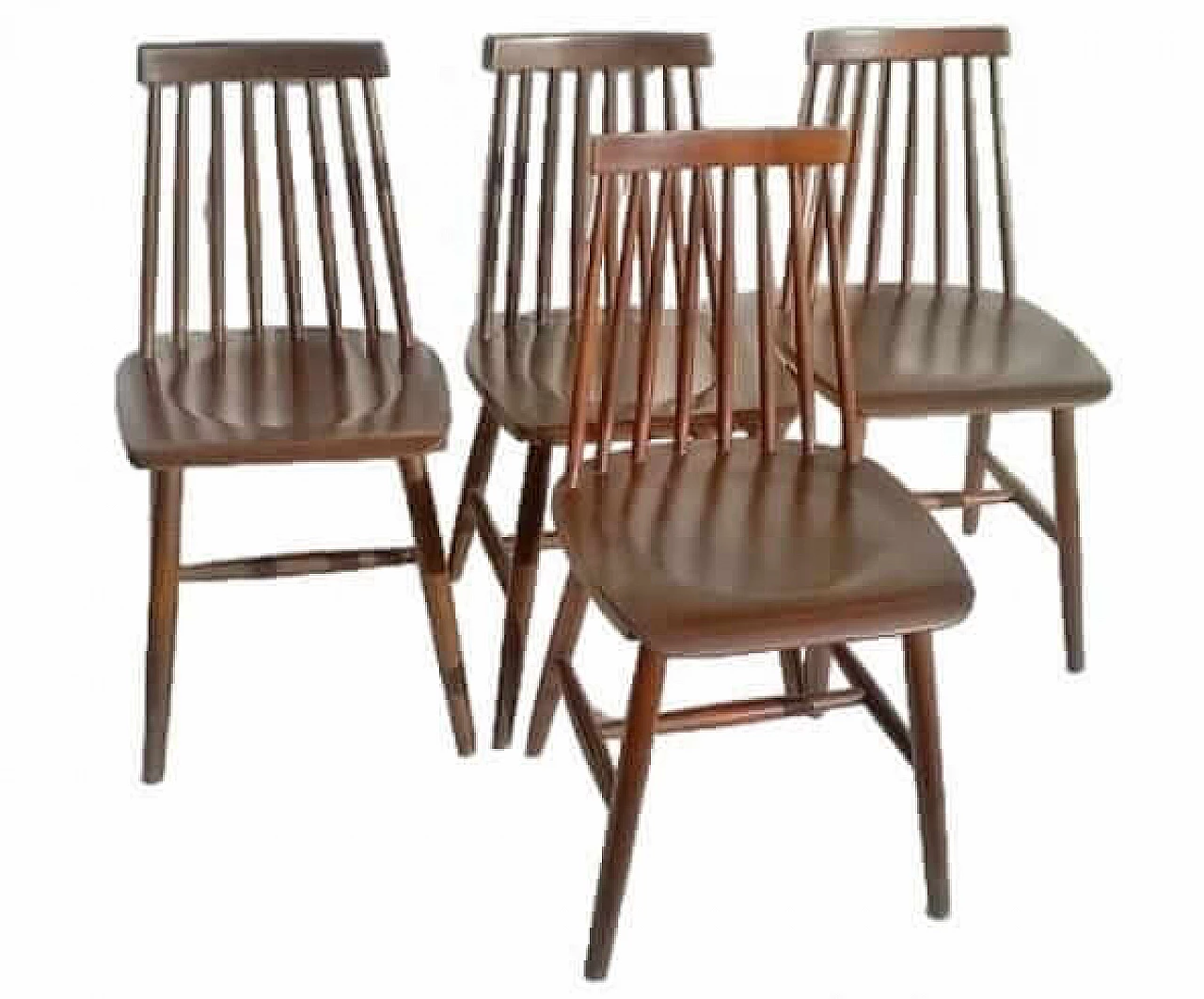 4 Wood chairs by Ilmari Tapiovaara for Edsby Verken, 1960s 7