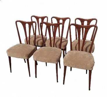 6 Chairs in the style of Guglielmo Ulrich, 1940s