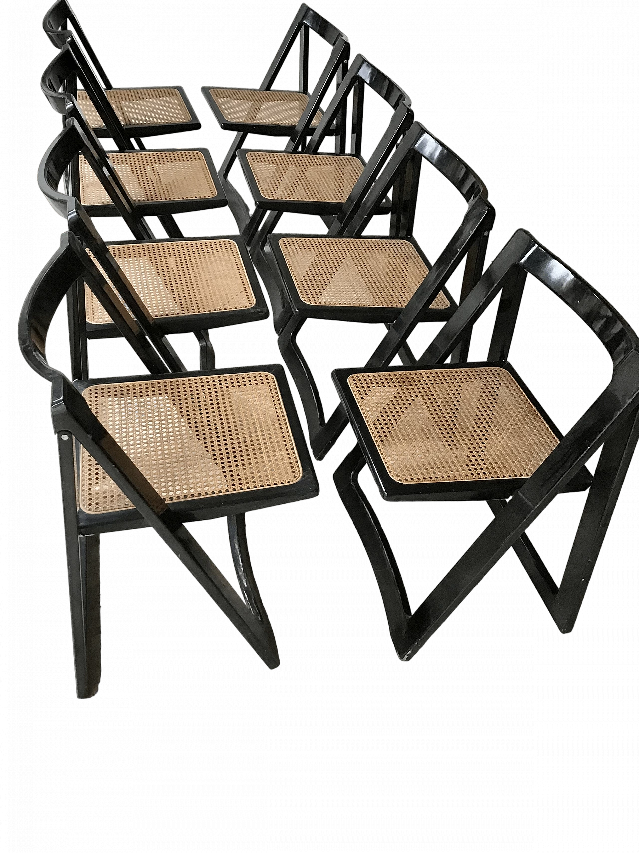 8 Trieste chairs by Aldo Jacober and Pierangela d'Aniello for Alberto Bazzini, 1960s 4