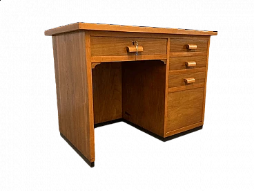 Oak desk with drawers, 1960s