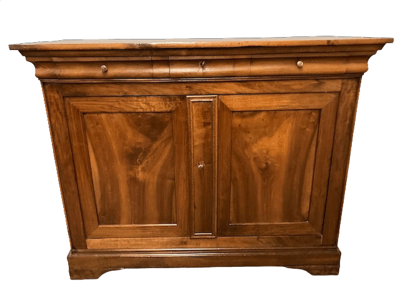 Credenza cappuccina Luigi Filippo in noce massello, metà '800 15