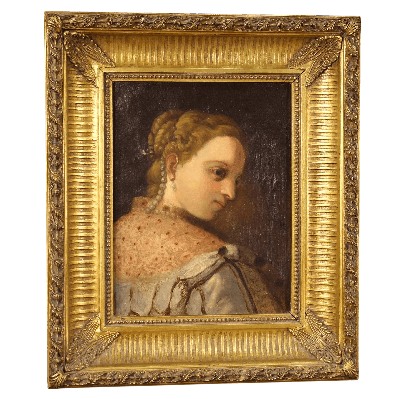 Portrait of a noblewoman, oil painting on canvas, late 19th century 13