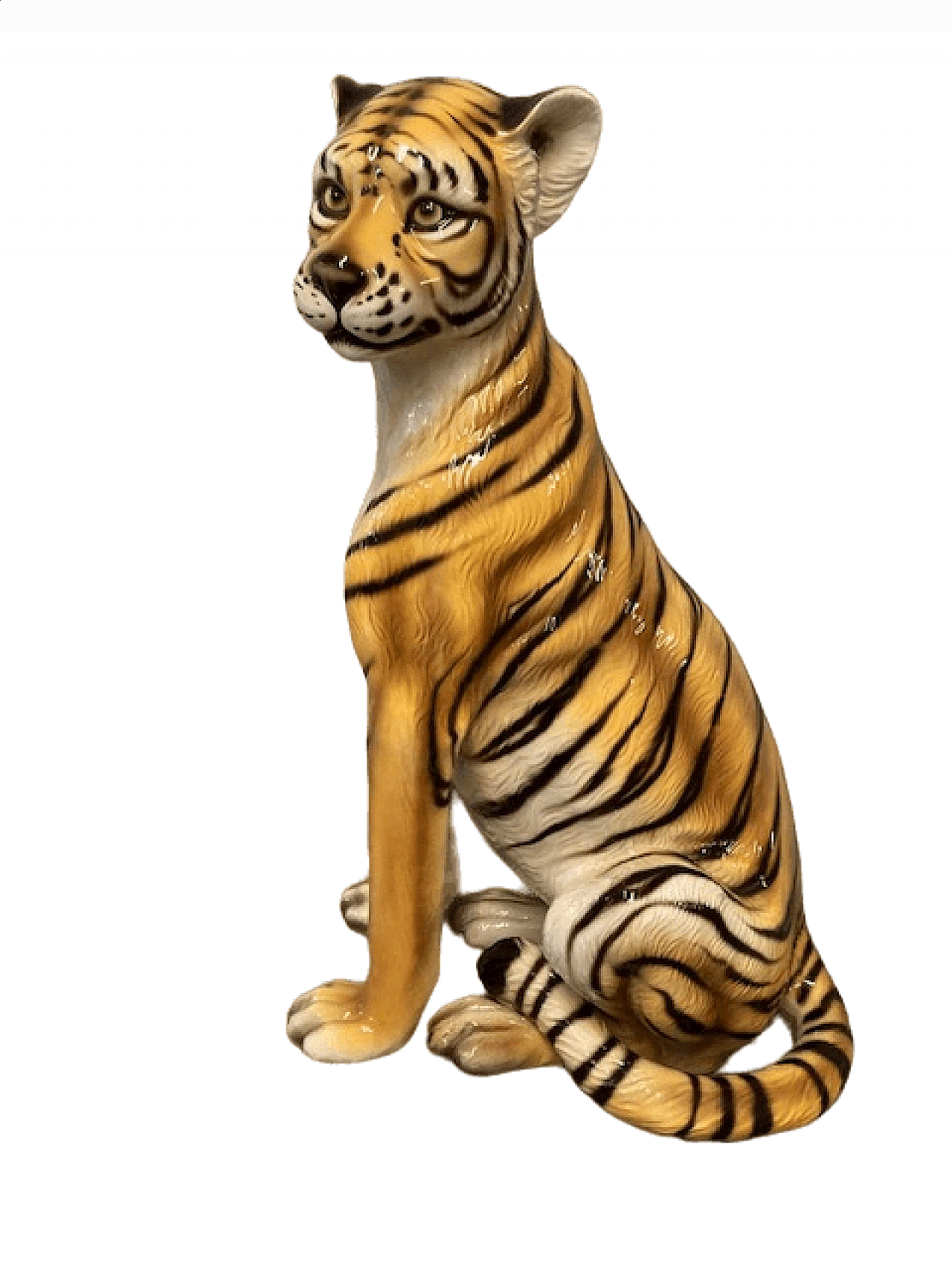 Scultura in ceramica raffigurante una tigre, anni '70 16