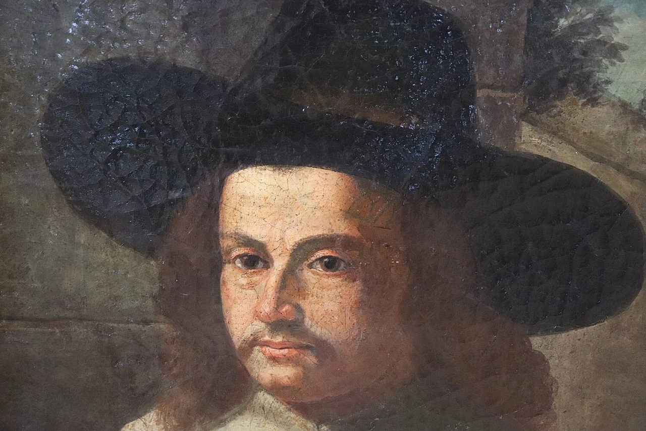 Portrait of gentleman, oil painting on canvas, first half of the 17th century 3