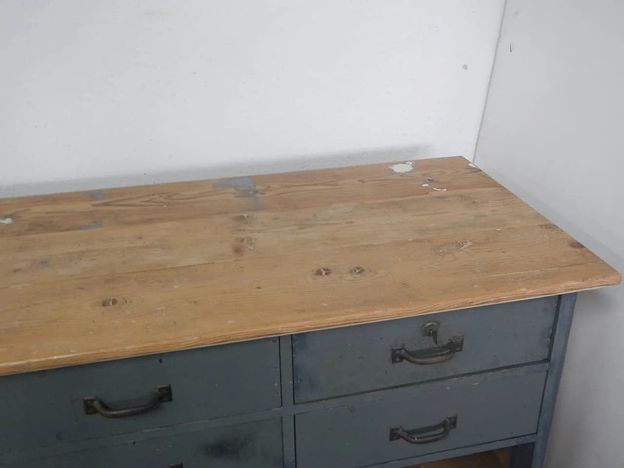 Blue painted spruce sideboard, 1950s 5