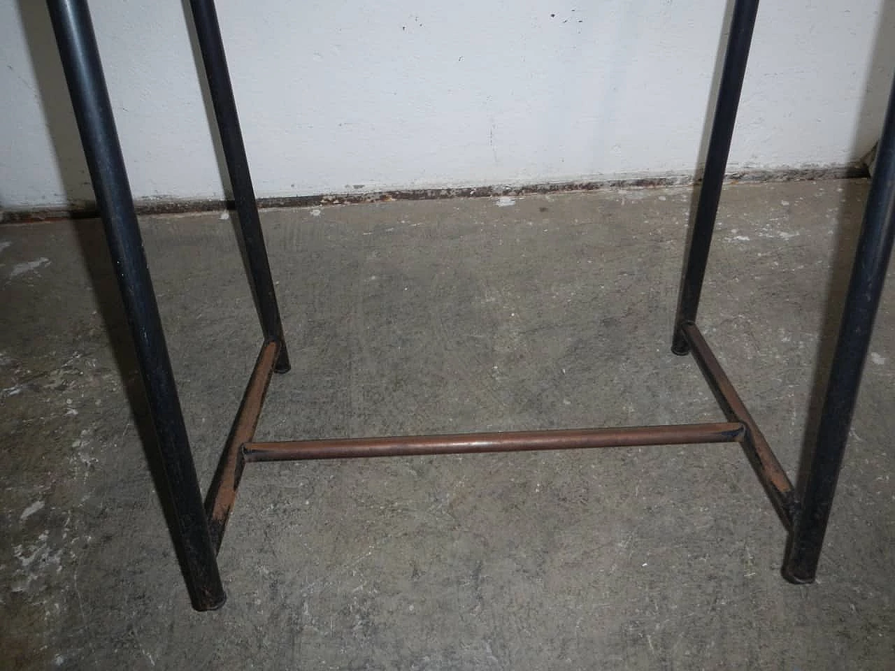 Wood, formica and iron school desk, 1960s 7