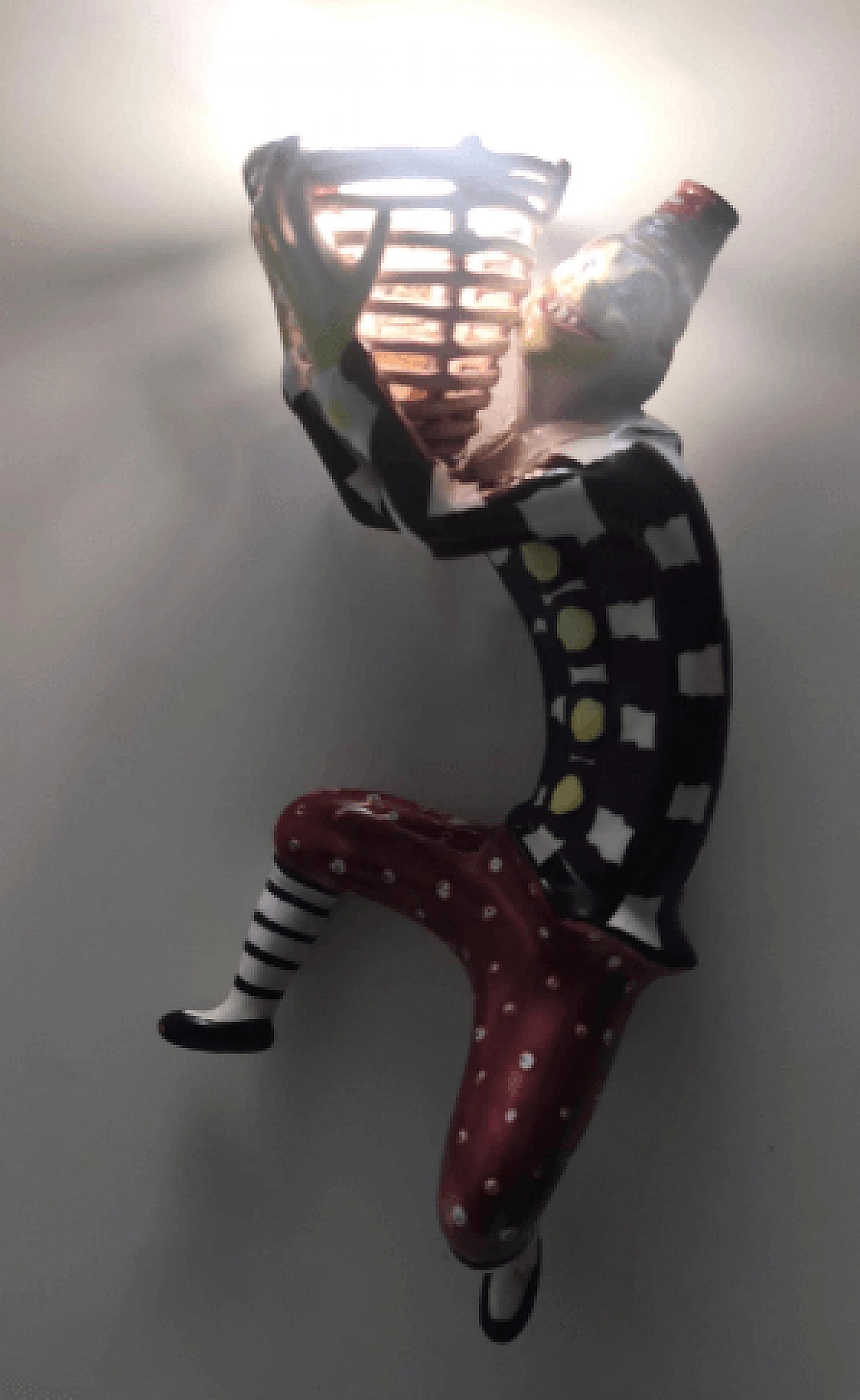 Ceramic clown wall light by Coronetti, 1950s 2