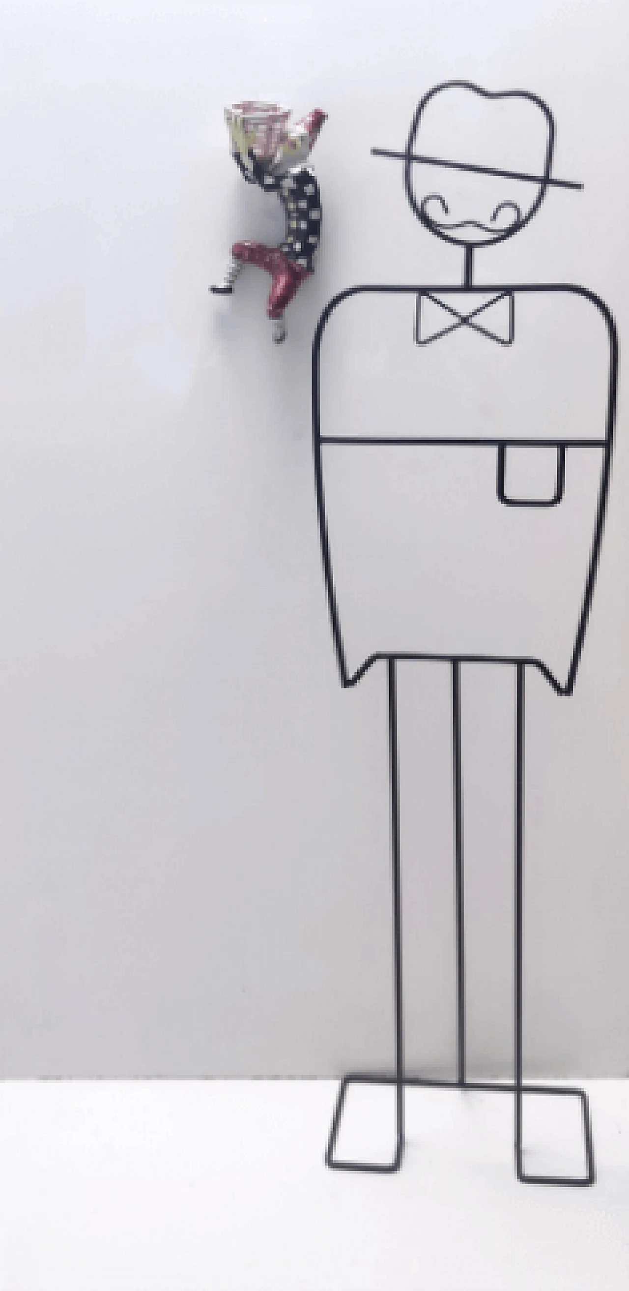 Ceramic clown wall light by Coronetti, 1950s 3