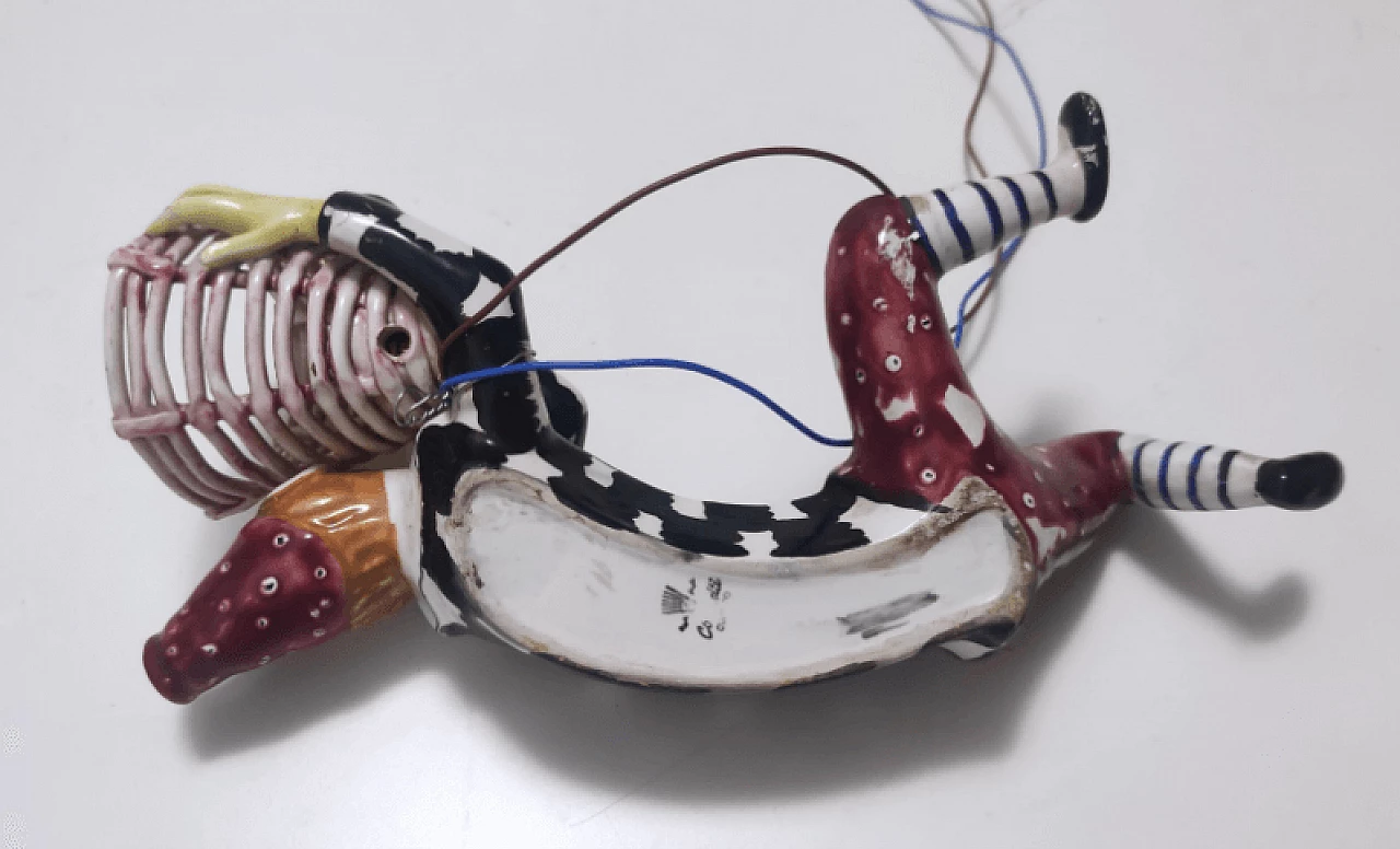 Ceramic clown wall light by Coronetti, 1950s 5