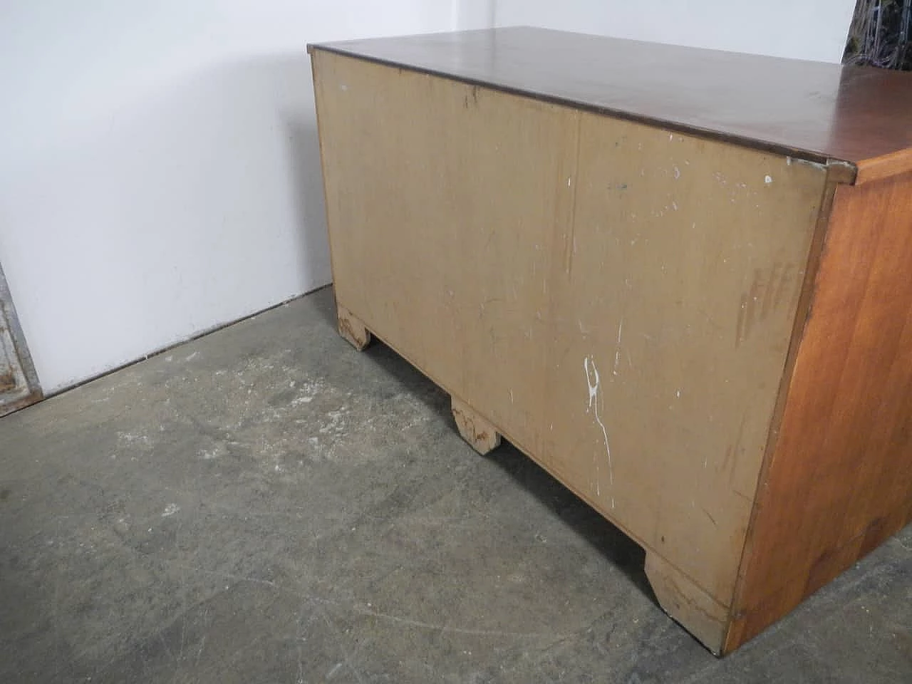 Cassettiera in legno di rovere con piano in formica, anni '50 5